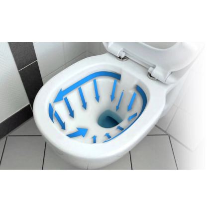 REA-C2760 - Hangend toilet met toiletzitting CARLO FLAT MINI RIMLESS keramiek/glanzend wit