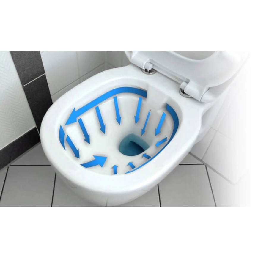 REA-C2760 - Hangend toilet met toiletzitting CARLO FLAT MINI RIMLESS keramiek/glanzend wit