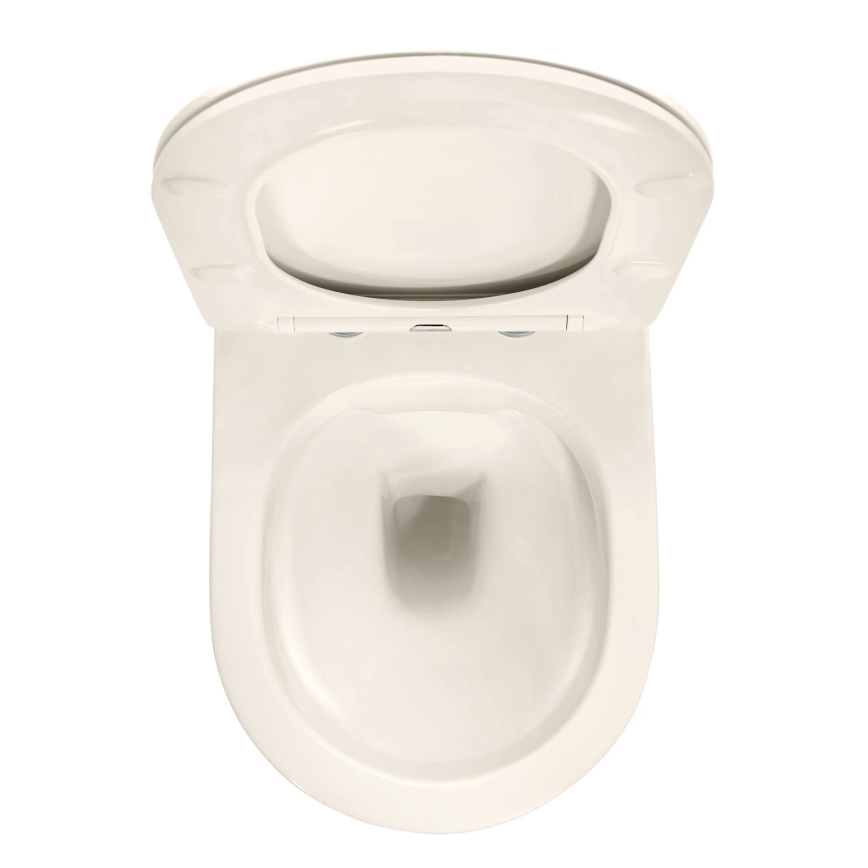 REA-C5500 - Hangend toilet met zitting CARLO MINI TORNADO RIMLESS keramiek/crème