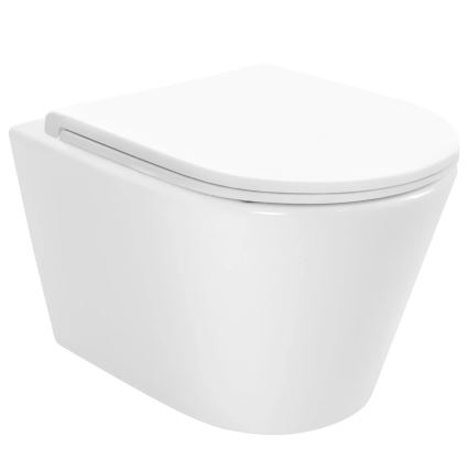 REA-C6800 - Wandcloset met toiletzitting TITO TORNADO RIMLESS keramiek/wit