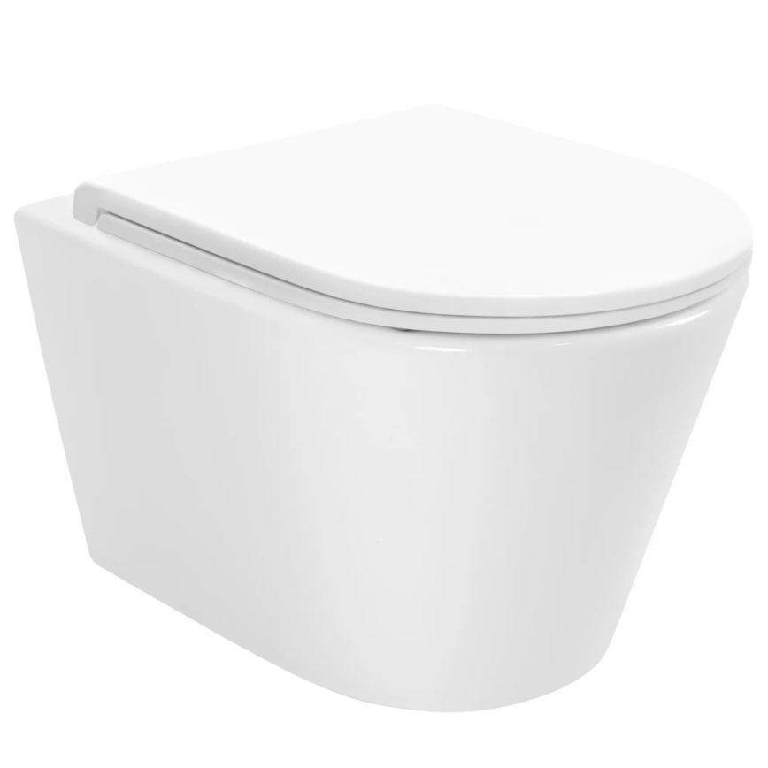 REA-C6800 - Wandcloset met toiletzitting TITO TORNADO RIMLESS keramiek/wit