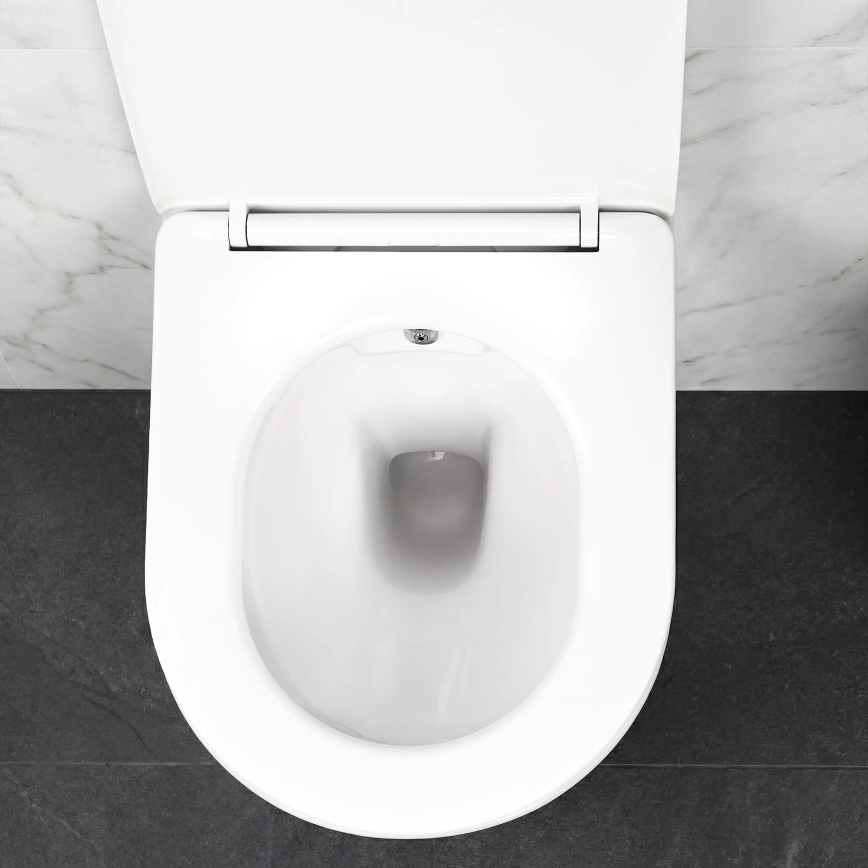REA-C9701 - Hangend toilet met bidetdouche en toiletzitting CARLO LUX keramiek/wit