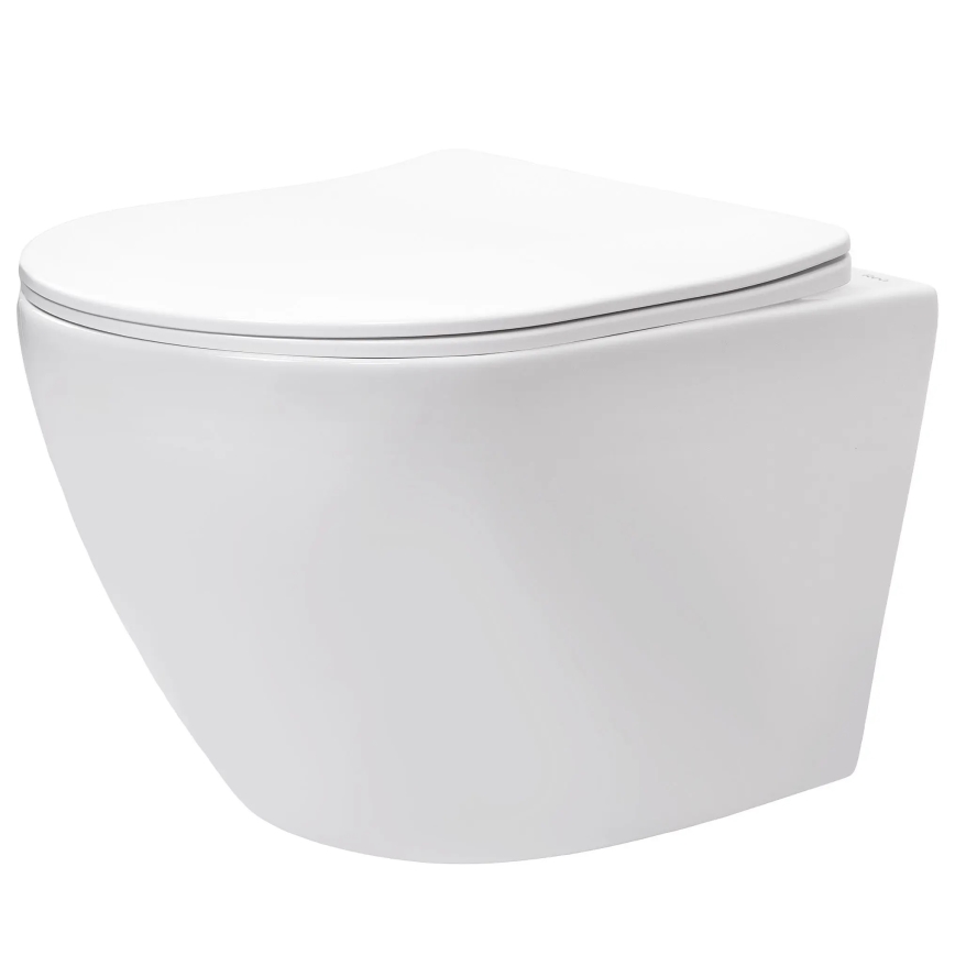 REA-C9701 - Hangend toilet met bidetdouche en toiletzitting CARLO LUX keramiek/wit