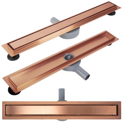 REA-G4800 - Afvoergoot NEOX PRO 60 cm geborsteld koper