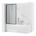 REA-K7390 - Badwand LAGOS 140x80 cm zwart/helder