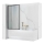 REA-K7390 - Badwand LAGOS 140x80 cm zwart/helder