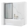 REA-K7632 - Beweegbaar badscherm LAGOS 140x70 cm zwart/helder