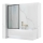 REA-K7633 - Verstelbare badwand LAGOS 140x80 cm zwart/helder