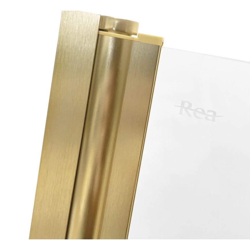REA-K9777 - AGAT opvouwbare badwand 140x100 cm geborsteld goud/helder