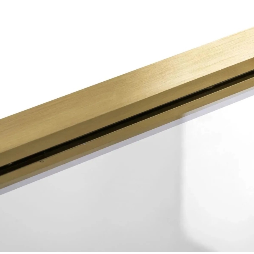 REA-K9777 - AGAT opvouwbare badwand 140x100 cm geborsteld goud/helder