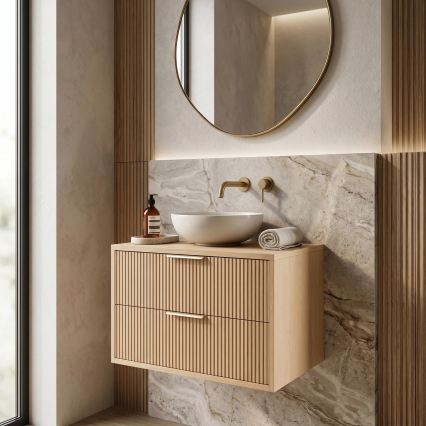 REA-M0408 - Hangend badkamermeubel MONO 60x47 cm voor onder de wastafel, beige