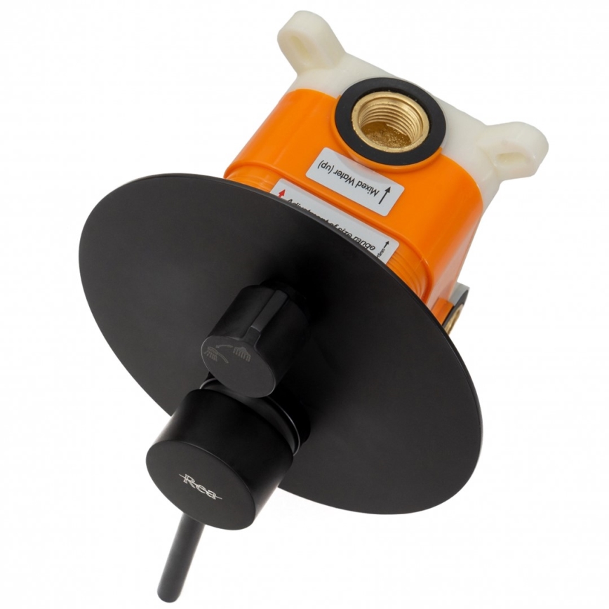 REA-P4100 - LUNGO doucheset met inbouwmengkraan, zwart