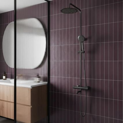 REA-P6386 - Doucheset met thermostatische kraan LUNGO, titaan