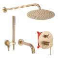 REA-P6609 - Doucheset met inbouwkraan LUNGO, geborsteld goud