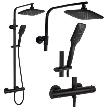REA-P7101 - Doucheset met thermostaatkraan TOM mat zwart