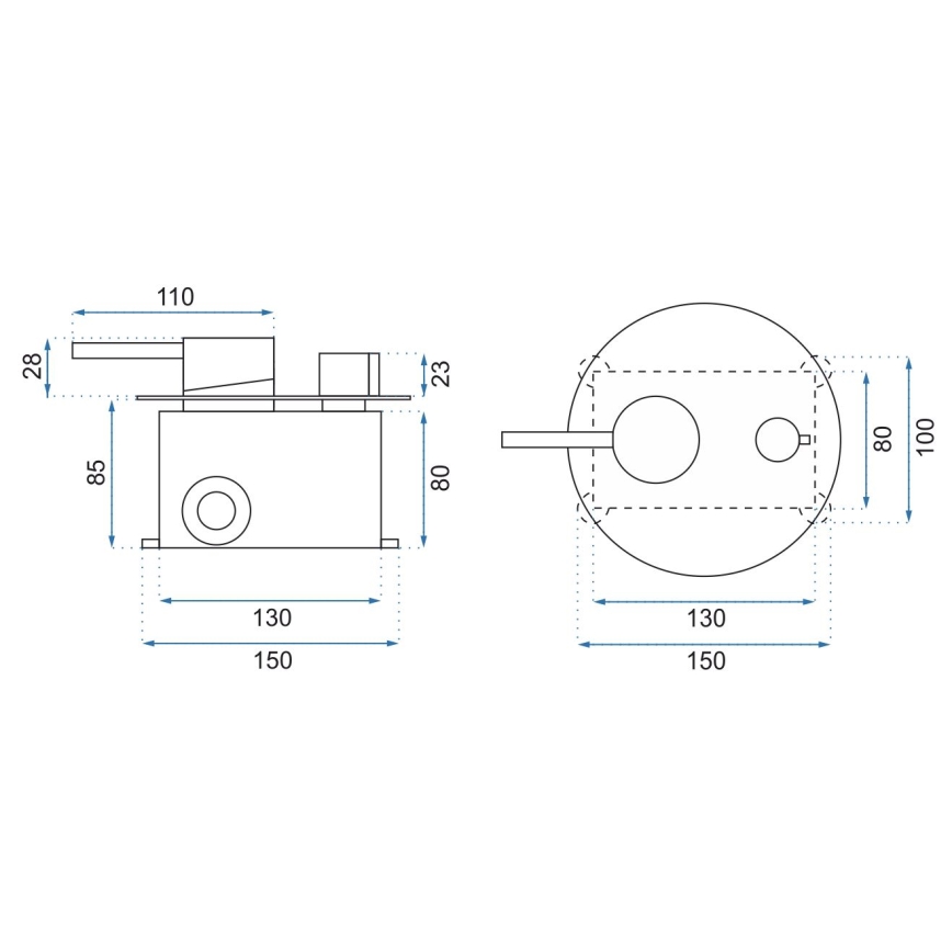 REA-P8007 - Doucheset met inbouwmengkraan LUNGO glanzend chroom