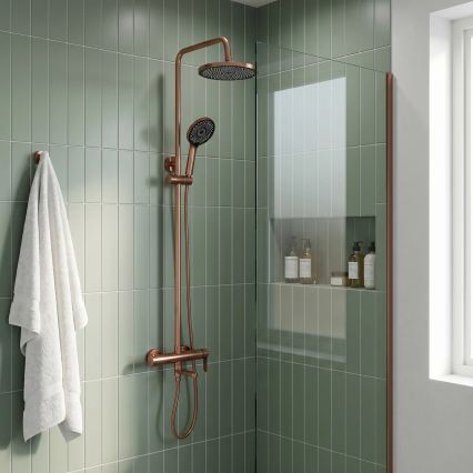 REA-P8715 - Doucheset met mengkraan ARCOS geborsteld koper