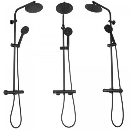 REA-P8804 - Doucheset met thermostaatkraan BLISS, mat zwart