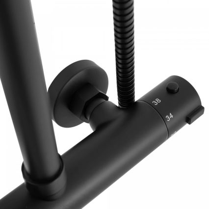 REA-P8804 - Doucheset met thermostaatkraan BLISS, mat zwart