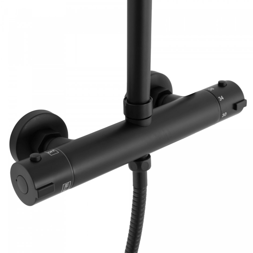 REA-P8804 - Doucheset met thermostaatkraan BLISS, mat zwart