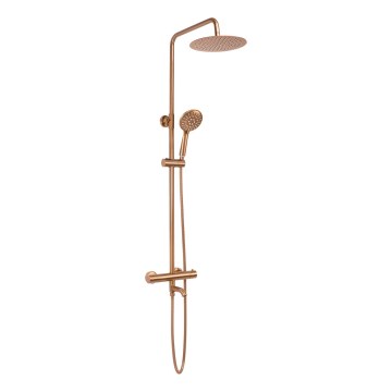 REA-P8807 - Doucheset met thermostatische mengkraan LUNGO, geborsteld koper