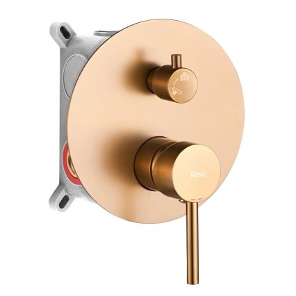 REA-P8809 - Doucheset met inbouwmengkraan LUNGO geborsteld koper