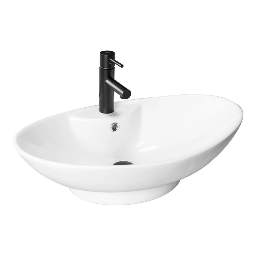 REA-U0160 - Opzetwastafel ROSA 38,5x58,5 cm keramiek/glanzend wit