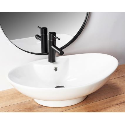REA-U0160 - Opzetwastafel ROSA 38,5x58,5 cm keramiek/glanzend wit