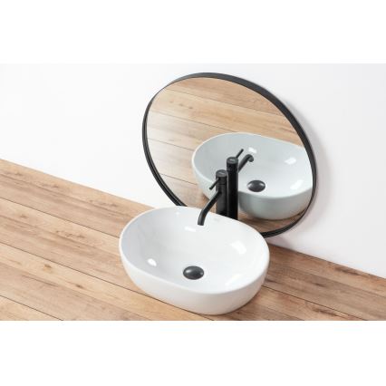 REA-U0416 - Opzetwastafel AMELIA 34,5 x 48 cm keramiek/glanzend wit