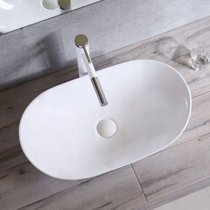 REA-U0441 - Opzetwastafel ROYAL 35,5x61,5 cm keramiek/glanzend wit