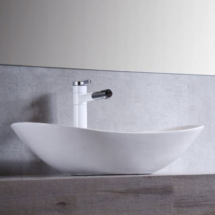 REA-U0441 - Opzetwastafel ROYAL 35,5x61,5 cm keramiek/glanzend wit