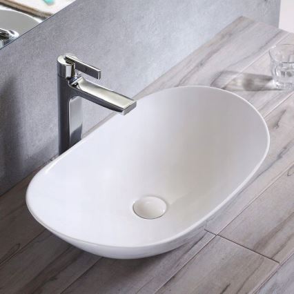 REA-U0441 - Opzetwastafel ROYAL 35,5x61,5 cm keramiek/glanzend wit
