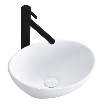 REA-U0623 - Opzetwastafel SOFIA MINI 27x34 cm keramiek/hoogglans wit