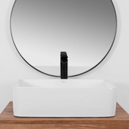 REA-U0669 - Opzetwastafel ANITA 37,5 x 48,5 cm keramiek/glanzend wit