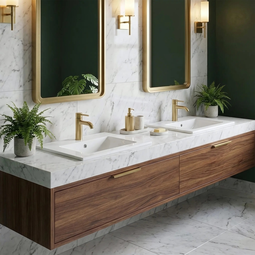 REA-U0786 - Inbouwwastafel DAFNE 47x62 cm keramiek/glanzend wit