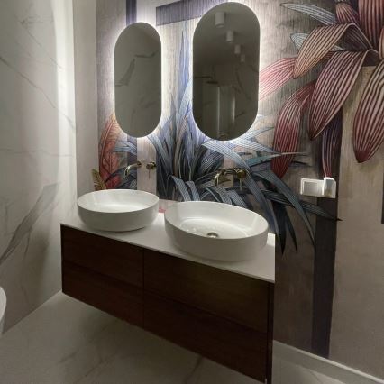 REA-U1223 - Opzetwastafel QUEEN 41,5x55 cm keramiek/glanzend wit