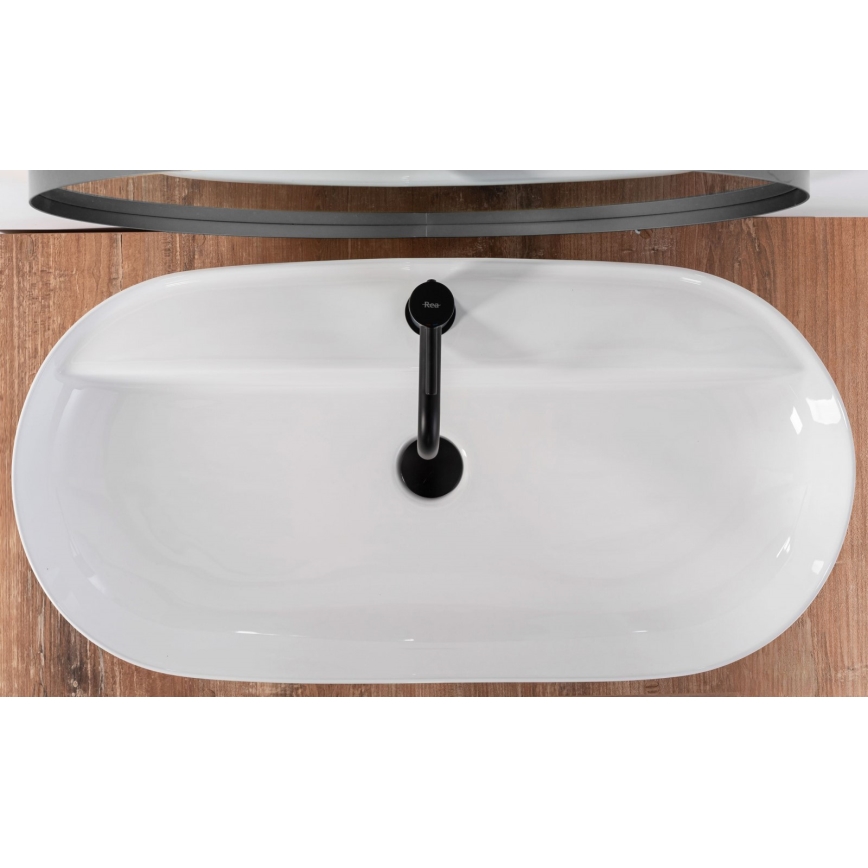 REA-U2541 - Opbouwwastafel AURA 41x81 cm keramiek/glanzend wit