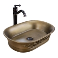 REA-U3305 - Opzetwastafel WILMA RUSTIC 38x55 cm keramiek/koperkleurig