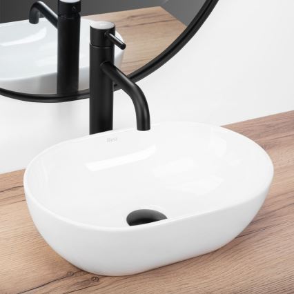 REA-U3322 - Opzetwastafel AMELIA MINI 26x38 cm keramiek/glanzend wit