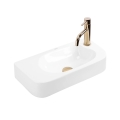 REA-U3610 - Opzet-/wandwastafel ODETTA 25x51 cm keramiek, glanzend wit