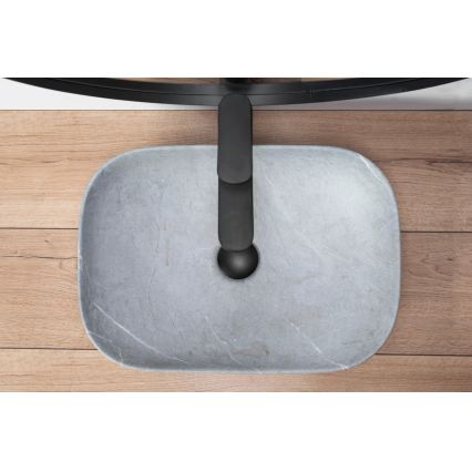 REA-U3801 - Opzetwastafel LIVIA 33,5x46,5 cm keramiek/grijs/steenlook