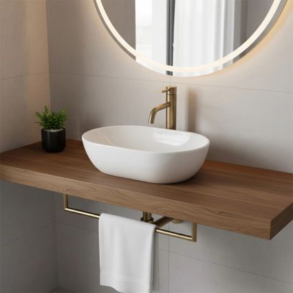 REA-U4330 - Opbouwwastafel AMELIA 31x45 cm keramiek/hoogglans wit