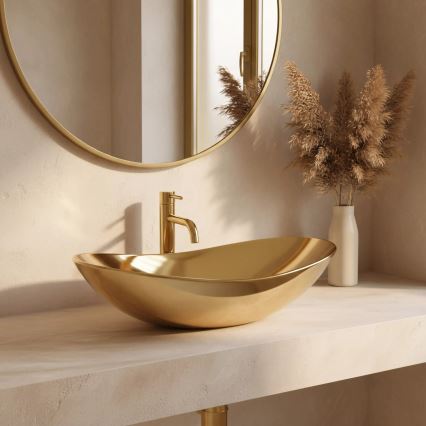 REA-U4545 - Opzetwastafel ROYAL 36x60,5 cm keramiek/goud