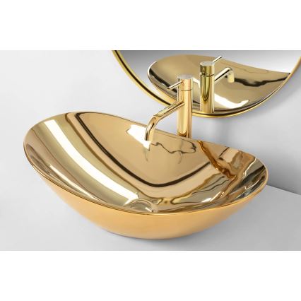 REA-U4545 - Opzetwastafel ROYAL 36x60,5 cm keramiek/goud