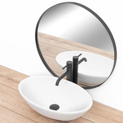 REA-U4603 - Opzetwastafel PAMELA 33x53 cm keramiek/glanzend wit