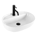 REA-U4620 - AURA opzetwastafel 38,5x50,5 cm keramiek/glanzend wit