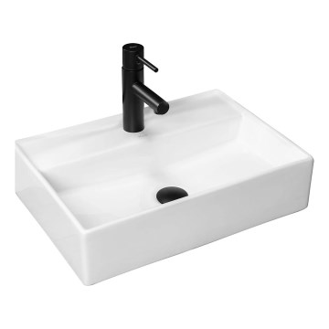 REA-U5000 - Opbouwwastafel VALERIA 35,5x50,5 cm keramiek/glanzend wit