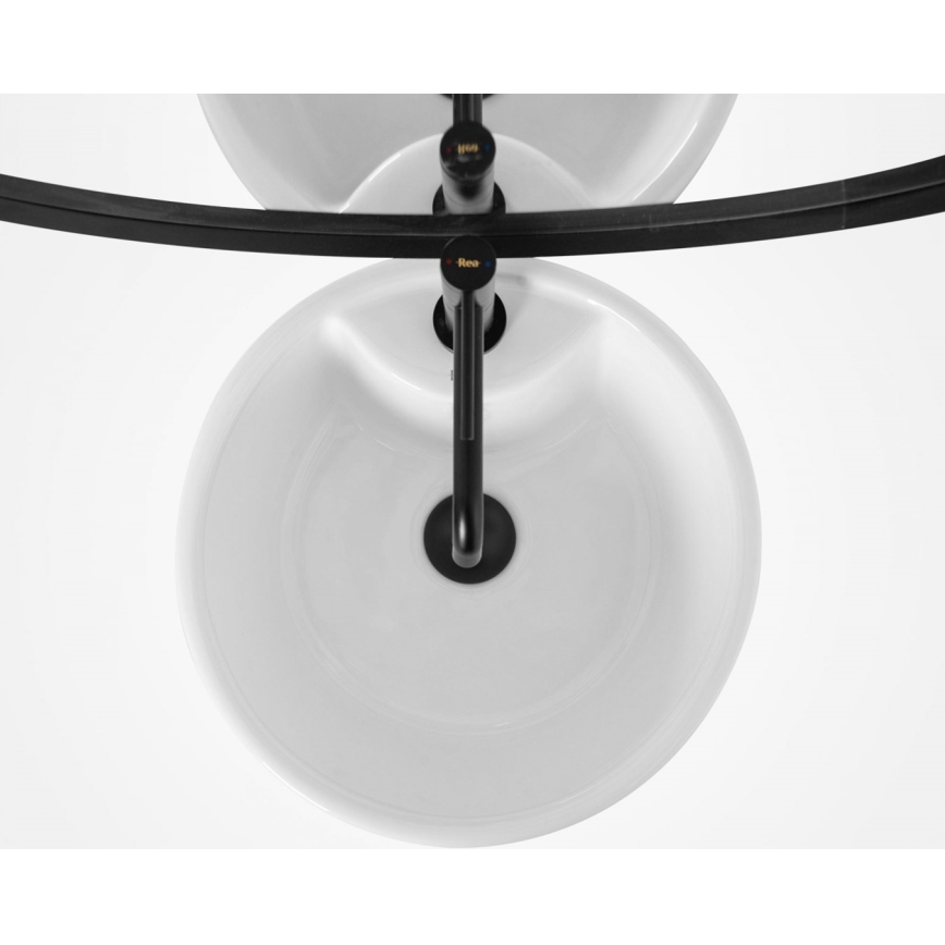 REA-U5635 - Vrijstaande wastafel BLANKA 85x40 cm keramiek/glanzend wit