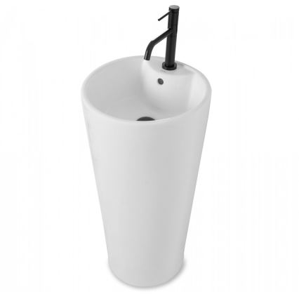 REA-U5635 - Vrijstaande wastafel BLANKA 85x40 cm keramiek/glanzend wit