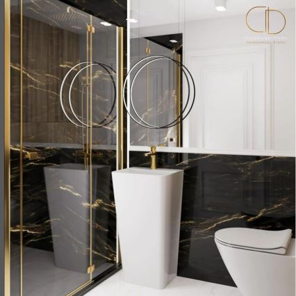 REA-U5637 - Vrijstaande wastafel ARIS 37,5x44 cm keramiek/glanzend wit